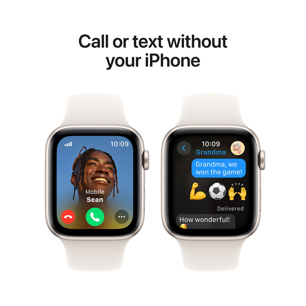 Sie sehen das Produktbild 07 von Apple Watch SE GPS + Cellular, Aluminium polarstern, 44mm mit Sportarmband, polarstern - M/L> Apple Watch SE GPS + Cellular, Aluminium polarstern, 44mm mit Sportarmband, polarstern - M/L>