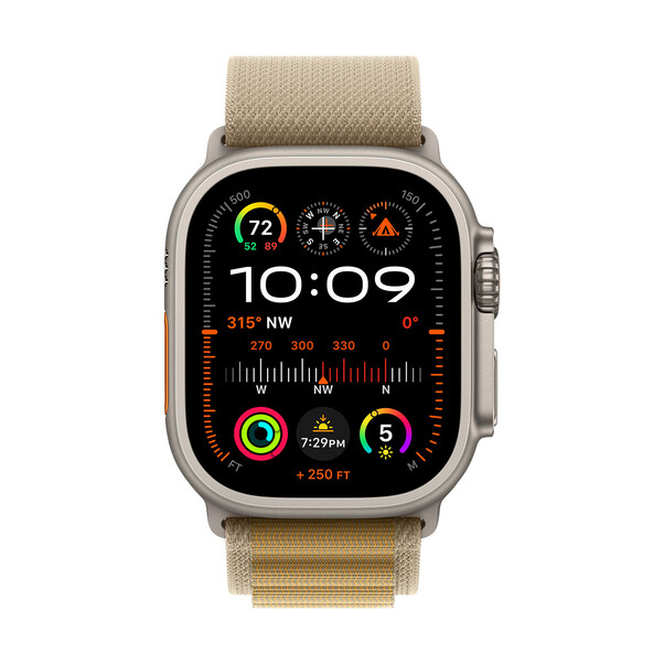 Sie sehen das Produktbild 02 von Apple Watch 49mm Alpin-Loop, mandel - medium - Gehäusefarbe natur Apple Watch 49mm Alpin-Loop, mandel - medium - Gehäusefarbe natur