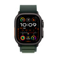 Apple Watch 49mm Alpin-Loop, dunkelgrün - medium - Gehäusefarbe schwarz