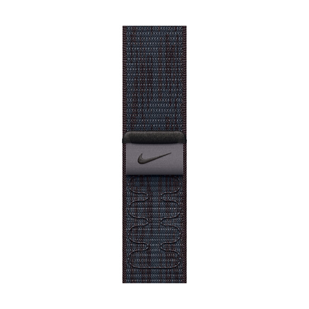 Sie sehen das Produktbild 01 von Apple Watch 46mm Nike Sport Loop, schwarz/blau Apple Watch 46mm Nike Sport Loop, schwarz/blau