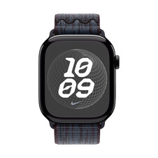 Sie sehen das Produktbild 05 von Apple Watch 46mm Nike Sport Loop, schwarz/blau Apple Watch 46mm Nike Sport Loop, schwarz/blau