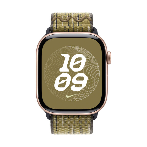 Sie sehen das Produktbild 03 von Apple Watch 46mm Nike Sport Loop, grün/grau Apple Watch 46mm Nike Sport Loop, grün/grau