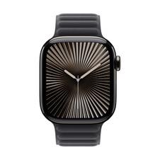 Apple Watch 46mm Armband mit Magnetverschluss, schwarz - M/L>