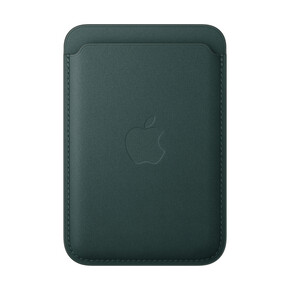 iPhone Feingewebe Wallet mit MagSafe – Dunkelgrün