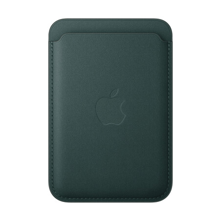 iPhone Feingewebe Wallet mit MagSafe – Dunkelgrün