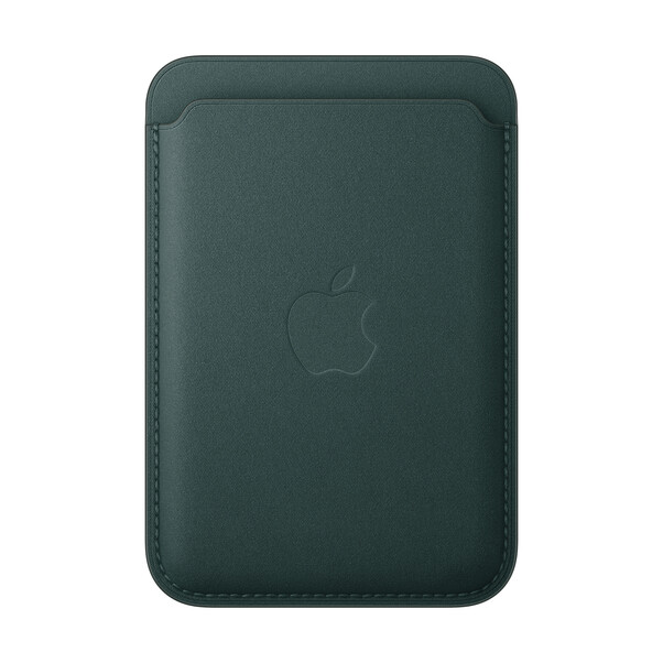 iPhone Feingewebe Wallet mit MagSafe – Dunkelgrün