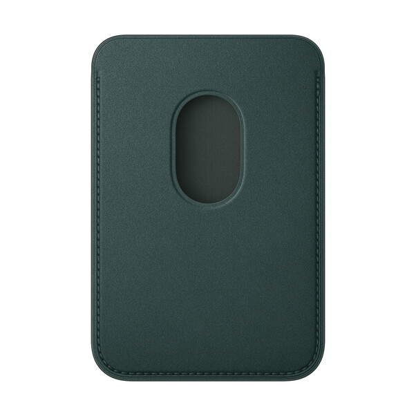 Sie sehen das Produktbild 02 von Apple iPhone Feingewebe Wallet mit MagSafe, dunkelgrün Apple iPhone Feingewebe Wallet mit MagSafe, dunkelgrün