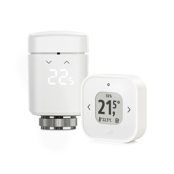 Sie sehen das Produktbild 01 von Eve Thermo Raumkomfort-Set für Apple Home, 1 Eve Thermo + 1 Eve Thermo Control Eve Thermo Raumkomfort-Set für Apple Home, 1 Eve Thermo + 1 Eve Thermo Control