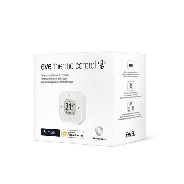 Sie sehen das Produktbild 04 von Eve Thermo Control Matter, Temperatursensor und -regler für Eve Thermo Matter Eve Thermo Control Matter, Temperatursensor und -regler für Eve Thermo Matter