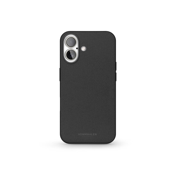 Sie sehen das Produktbild 01 von Vonmählen Kunstleder-Case für iPhone 16, schwarz Vonmählen Kunstleder-Case für iPhone 16, schwarz