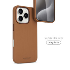 Sie sehen das Produktbild 03 von Vonmählen Kunstleder-Case für iPhone 16 Pro Max, braun Vonmählen Kunstleder-Case für iPhone 16 Pro Max, braun