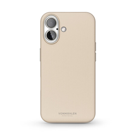 Sie sehen das Produktbild 01 von Vonmählen Kunstleder-Case für iPhone 16 Plus, beige Vonmählen Kunstleder-Case für iPhone 16 Plus, beige