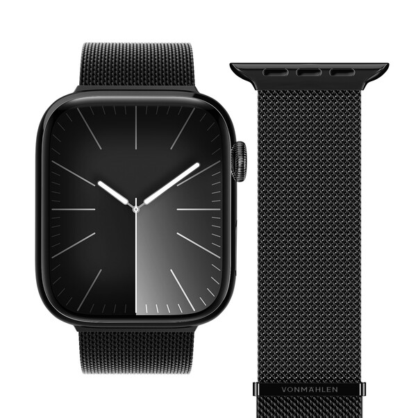 Sie sehen das Produktbild 01 von Vonmählen Milanese-Armband 2 für Apple Watch 38/40/41 mm, schwarz Vonmählen Milanese-Armband 2 für Apple Watch 38/40/41 mm, schwarz