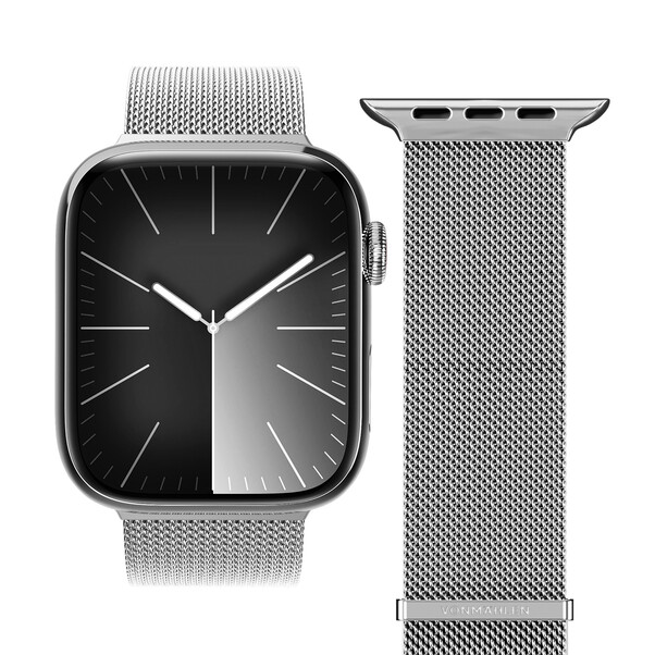 Sie sehen das Produktbild 01 von Vonmählen Milanese-Armband 2 für Apple Watch 38/40/41 mm, silber Vonmählen Milanese-Armband 2 für Apple Watch 38/40/41 mm, silber