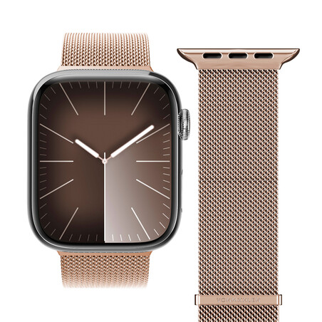 Sie sehen das Produktbild 01 von Vonmählen Milanese-Armband 2 für Apple Watch 42/44/45/49 mm, rosegold Vonmählen Milanese-Armband 2 für Apple Watch 42/44/45/49 mm, rosegold