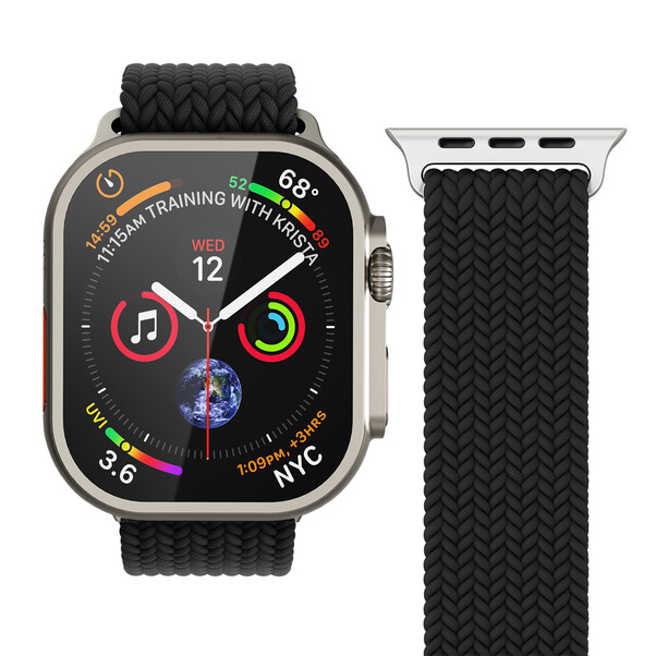 Sie sehen das Produktbild 01 von Vonmählen Woven-Armband für Apple Watch 42/44/45/49 mm, schwarz Vonmählen Woven-Armband für Apple Watch 42/44/45/49 mm, schwarz