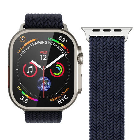 Sie sehen das Produktbild 01 von Vonmählen Woven-Armband für Apple Watch 42/44/45/49 mm, dunkelblau Vonmählen Woven-Armband für Apple Watch 42/44/45/49 mm, dunkelblau