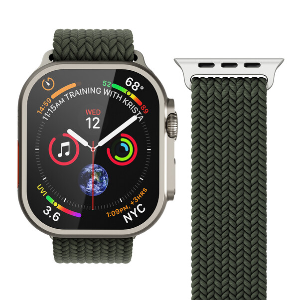 Sie sehen das Produktbild 01 von Vonmählen Woven-Armband für Apple Watch 42/44/45/49 mm, olivgrün Vonmählen Woven-Armband für Apple Watch 42/44/45/49 mm, olivgrün