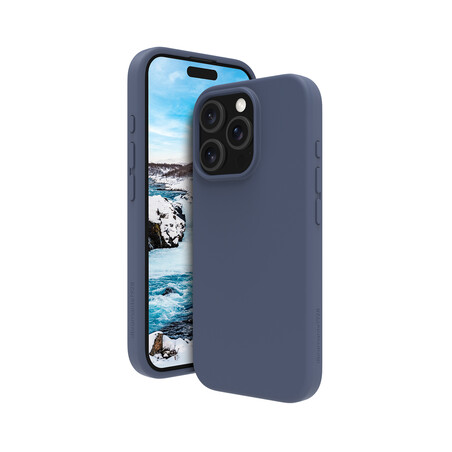 Sie sehen das Produktbild 01 von dbramante Monaco Silikoncase mit MagSafe für iPhone 16 Pro Max, blau dbramante Monaco Silikoncase mit MagSafe für iPhone 16 Pro Max, blau