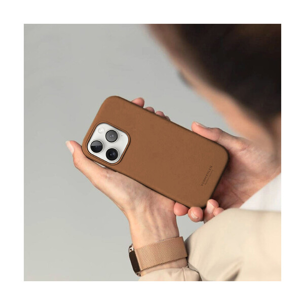 Sie sehen das Produktbild 05 von Vonmählen Kunstleder-Case für iPhone 16 Pro, braun Vonmählen Kunstleder-Case für iPhone 16 Pro, braun