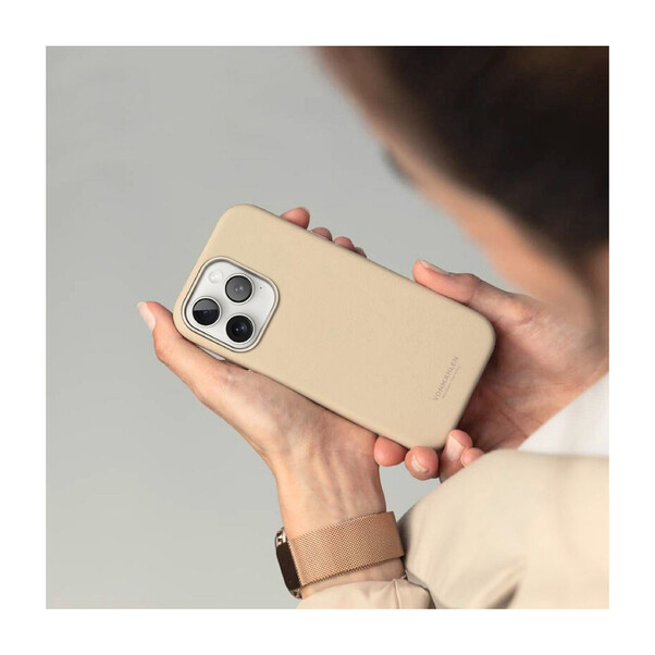 Sie sehen das Produktbild 05 von Vonmählen Kunstleder-Case für iPhone 16 Pro, beige Vonmählen Kunstleder-Case für iPhone 16 Pro, beige
