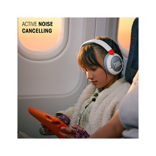 JBL JR470NC, kabellose NC Over-Ear Kopfhörer für Kinder <85dB, pink