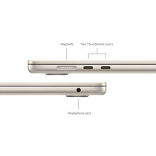 Sie sehen das Produktbild 07 von MacBook Air 15" mit M3 Chip, 8-Core CPU und 10-Core GPU, 16GB, 256GB SSD, polarstern> MacBook Air 15" mit M3 Chip, 8-Core CPU und 10-Core GPU, 16GB, 256GB SSD, polarstern>