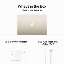 Sie sehen das Produktbild 09 von MacBook Air 15" mit M3 Chip, 8-Core CPU und 10-Core GPU, 16GB, 256GB SSD, polarstern> MacBook Air 15" mit M3 Chip, 8-Core CPU und 10-Core GPU, 16GB, 256GB SSD, polarstern>