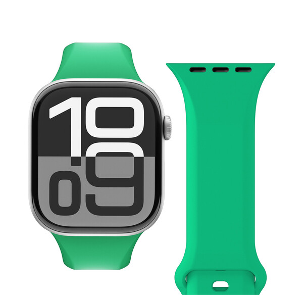 Sie sehen das Produktbild 01 von Vonmählen Classic 2 Silikonarmband für Apple Watch 42/44/45/49 mm, grün Vonmählen Classic 2 Silikonarmband für Apple Watch 42/44/45/49 mm, grün