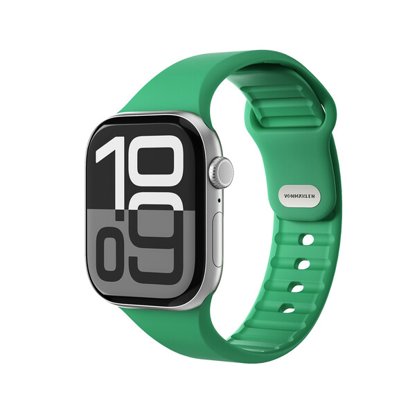 Sie sehen das Produktbild 02 von Vonmählen Classic 2 Silikonarmband für Apple Watch 42/44/45/49 mm, grün Vonmählen Classic 2 Silikonarmband für Apple Watch 42/44/45/49 mm, grün