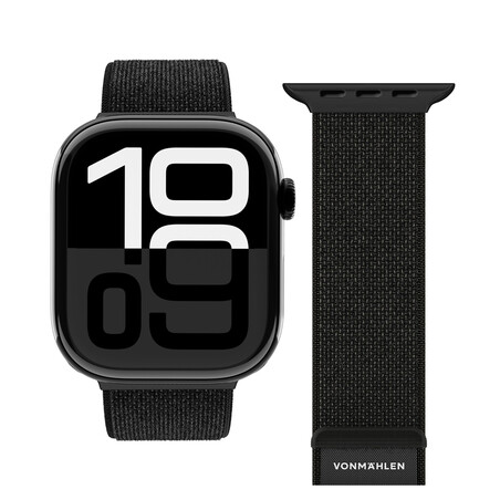 Sie sehen das Produktbild 01 von Vonmählen Sport-Armband 2 für Apple Watch 42/44/45/49 mm, schwarz Vonmählen Sport-Armband 2 für Apple Watch 42/44/45/49 mm, schwarz
