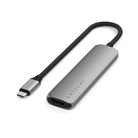 Satechi USB-C 4-in-1 Slim Multiport Adapter 4K, space grau