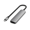Satechi USB-C 4-in-1 Slim Multiport Adapter 4K, space grau