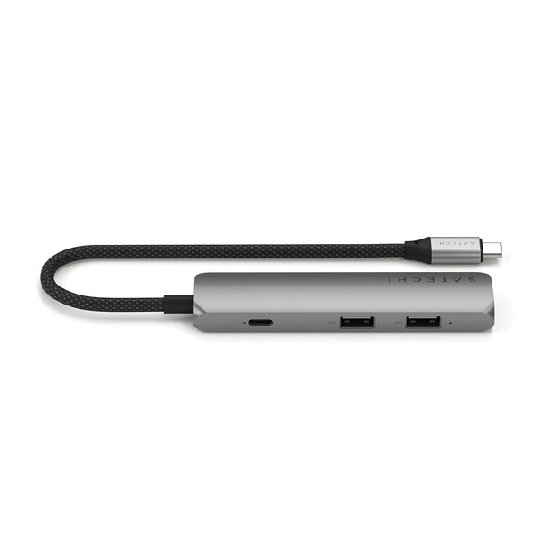 Satechi USB-C 4-in-1 Slim Multiport Adapter 4K, space grau