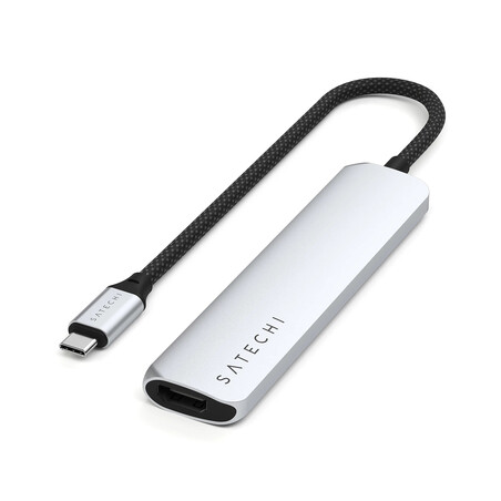 Satechi USB-C 6-in-1 Slim Multiport Adapter, silber