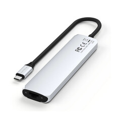 Satechi USB-C 7-in-1 Slim Multiport Adapter mit Ethernet, silber