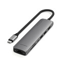 Satechi USB-C 7-in-1 Slim Multiport Adapter mit Ethernet, space grau