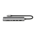 Satechi USB-C 7-in-1 Slim Multiport Adapter mit Ethernet, space grau