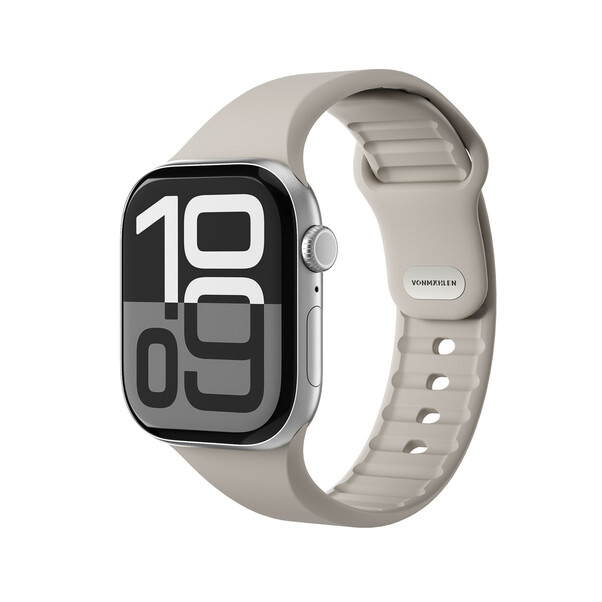 Sie sehen das Produktbild 02 von Vonmählen Classic 2 Silikonarmband für Apple Watch (42 / 44 / 45 / 49 mm), beige Vonmählen Classic 2 Silikonarmband für Apple Watch (42 / 44 / 45 / 49 mm), beige