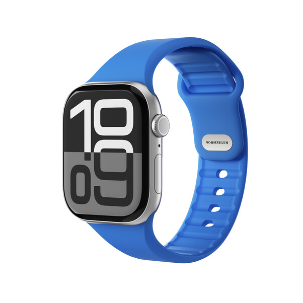 Sie sehen das Produktbild 02 von Vonmählen Classic 2 Silikonarmband für Apple Watch (42 / 44 / 45 / 49 mm), blau Vonmählen Classic 2 Silikonarmband für Apple Watch (42 / 44 / 45 / 49 mm), blau