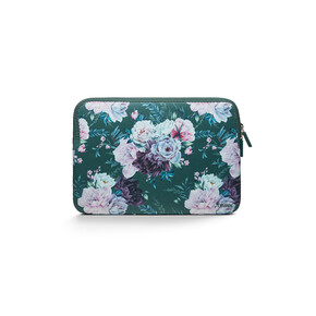Trunk Neopren Sleeve für MacBook Air (2022/2024) 13&amp;quot;, Green Flower