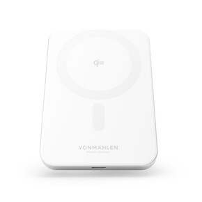 Vonmählen Evergreen Mag, magnetische Powerbank, 5.000 mAh, weiß