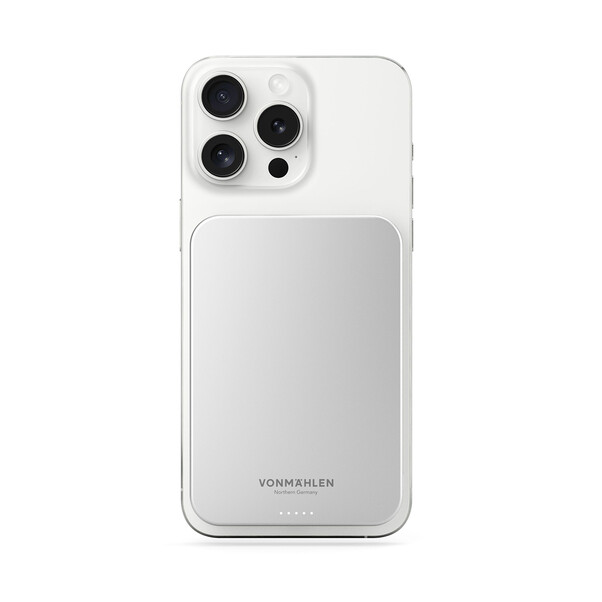 Vonmählen Evergreen Mag, magnetische Powerbank, 5.000 mAh, weiß