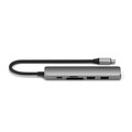 Sie sehen das Produktbild 02 von Satechi USB-C 6-in 1 Slim Multiport Adapter 4K, space grau Satechi USB-C 6-in 1 Slim Multiport Adapter 4K, space grau