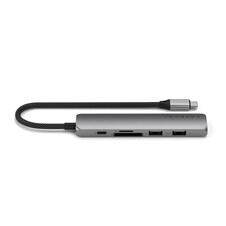 Sie sehen das Produktbild 02 von Satechi USB-C 6-in 1 Slim Multiport Adapter 4K, space grau Satechi USB-C 6-in 1 Slim Multiport Adapter 4K, space grau
