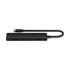 Sie sehen das Produktbild 02 von Satechi USB-C 7-in-1 Slim Multi Port Adapter Ethernet, schwarz Satechi USB-C 7-in-1 Slim Multi Port Adapter Ethernet, schwarz