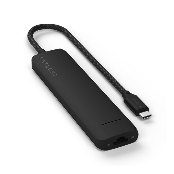 Sie sehen das Produktbild 03 von Satechi USB-C 7-in-1 Slim Multi Port Adapter Ethernet, schwarz Satechi USB-C 7-in-1 Slim Multi Port Adapter Ethernet, schwarz