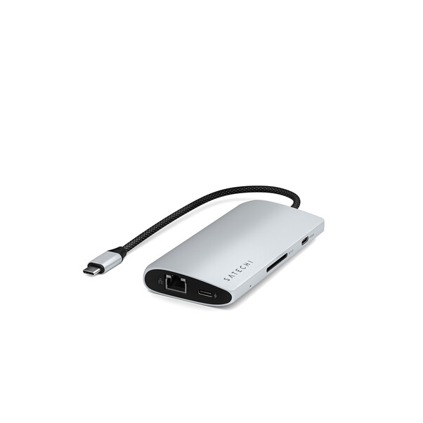 Sie sehen das Produktbild 01 von Satechi USB-C Multiport Adapter 8K mit Ethernet V3, silber Satechi USB-C Multiport Adapter 8K mit Ethernet V3, silber