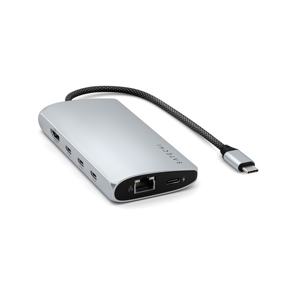 Sie sehen das Produktbild 02 von Satechi USB-C Multiport Adapter 8K mit Ethernet V3, silber Satechi USB-C Multiport Adapter 8K mit Ethernet V3, silber