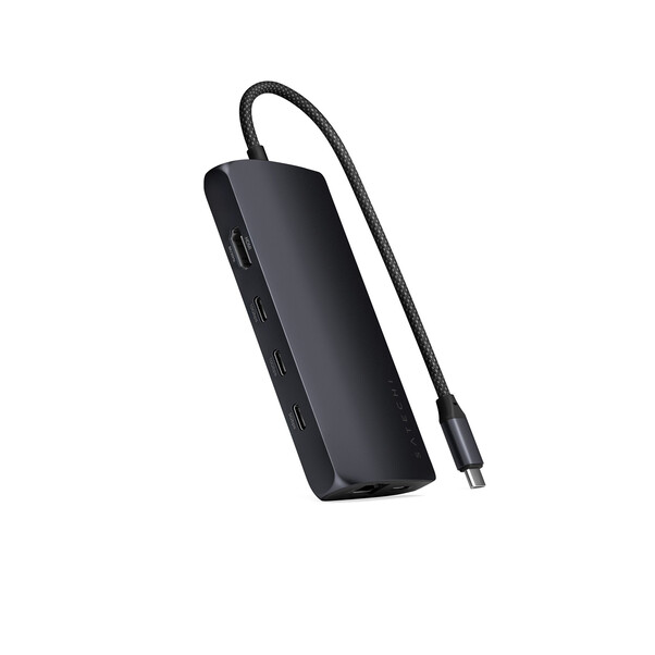 Sie sehen das Produktbild 04 von Satechi USB-C Multiport Adapter 8K mit Ethernet V3, schwarz Satechi USB-C Multiport Adapter 8K mit Ethernet V3, schwarz